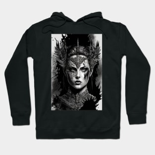 Fierce Forest Fairy Warrior Illustration Hoodie